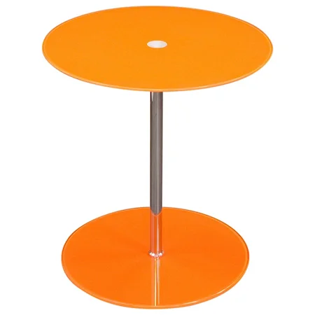 Adjustable Height Glass Accent Table